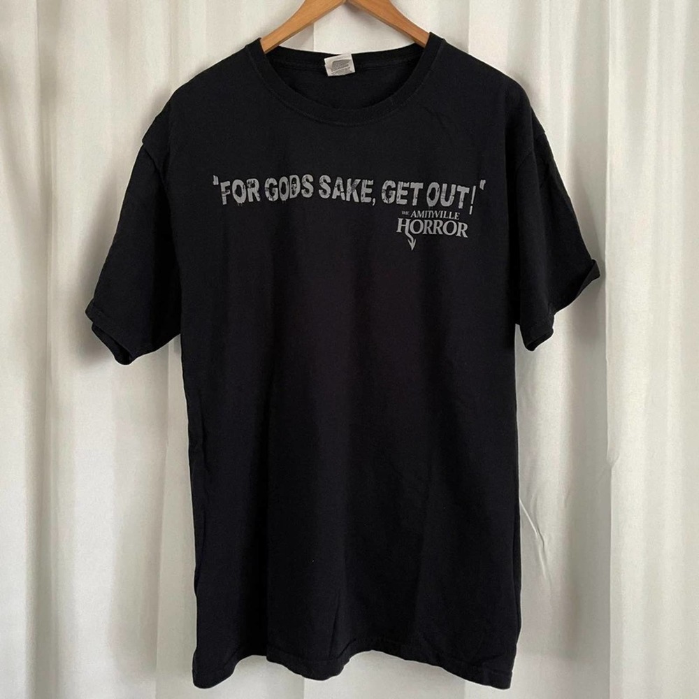The amityville horror movie black t-shirt size Large